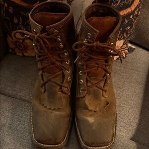 Men's Classic Brown Leather Boots